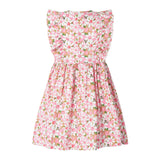 Graphic Flower Frill Front Dress