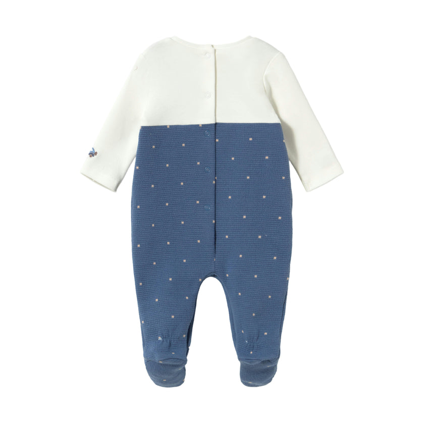 Blueberry Baby Overall Set with Polka Dots