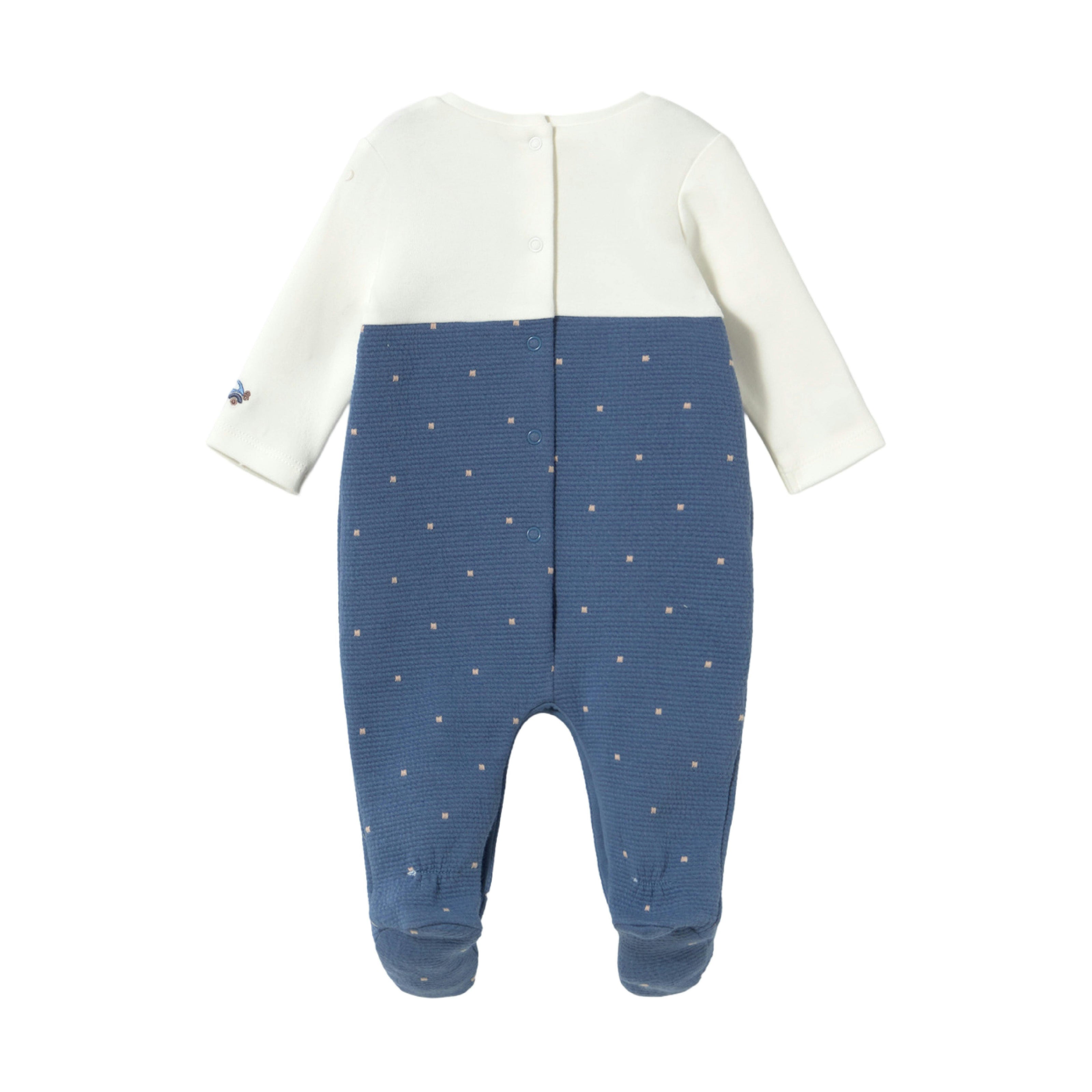 Blueberry Baby Overall Set with Polka Dots