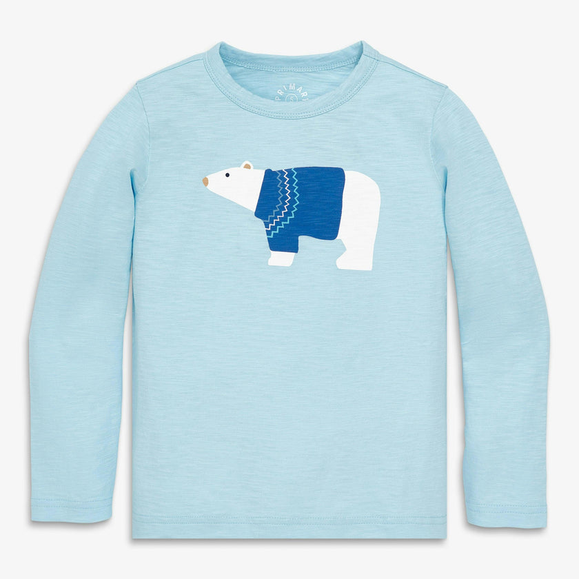 Kids long sleeve polar bear tee