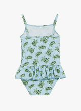 Peplum Swimsuit in Turtle