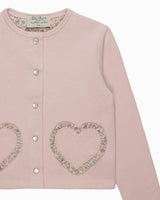 Frilly Heart Jersey Cardigan