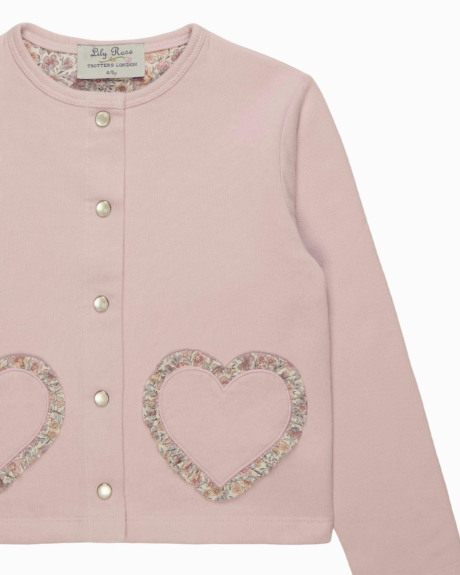 Frilly Heart Jersey Cardigan