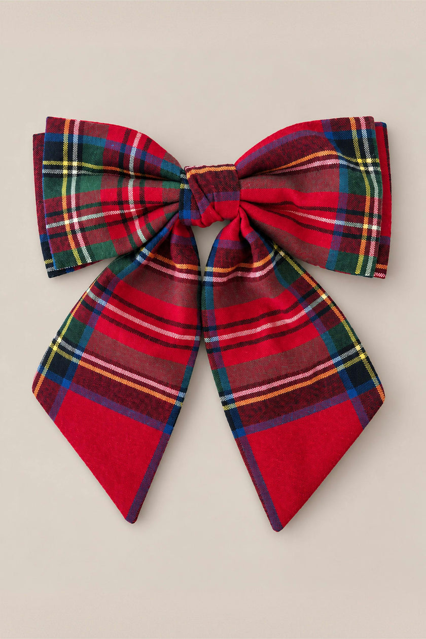 Hair Bows in Holiday Plaid