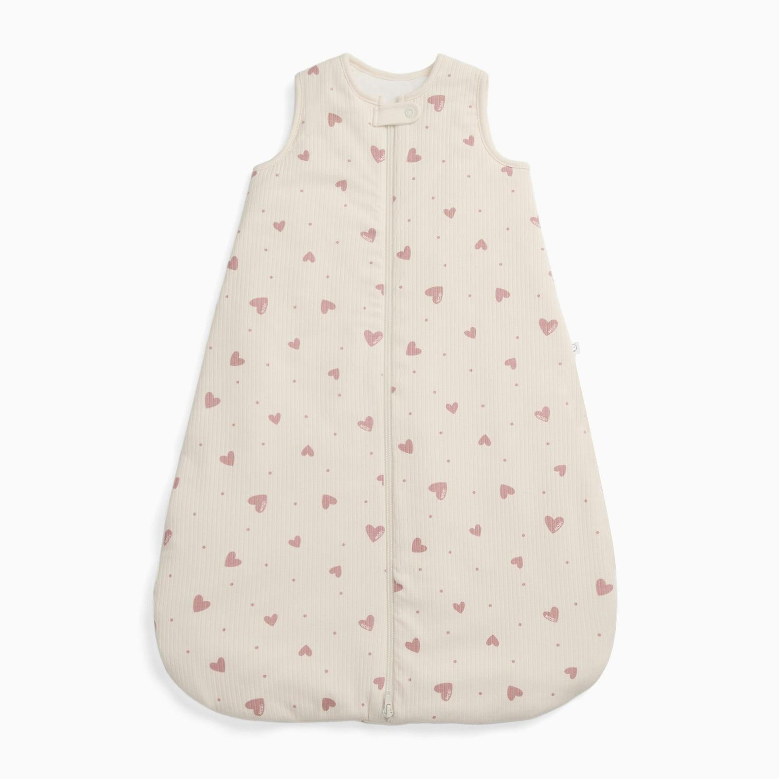 Hearts Ribbed Front Opening Sleep Sack 1.5 TOG