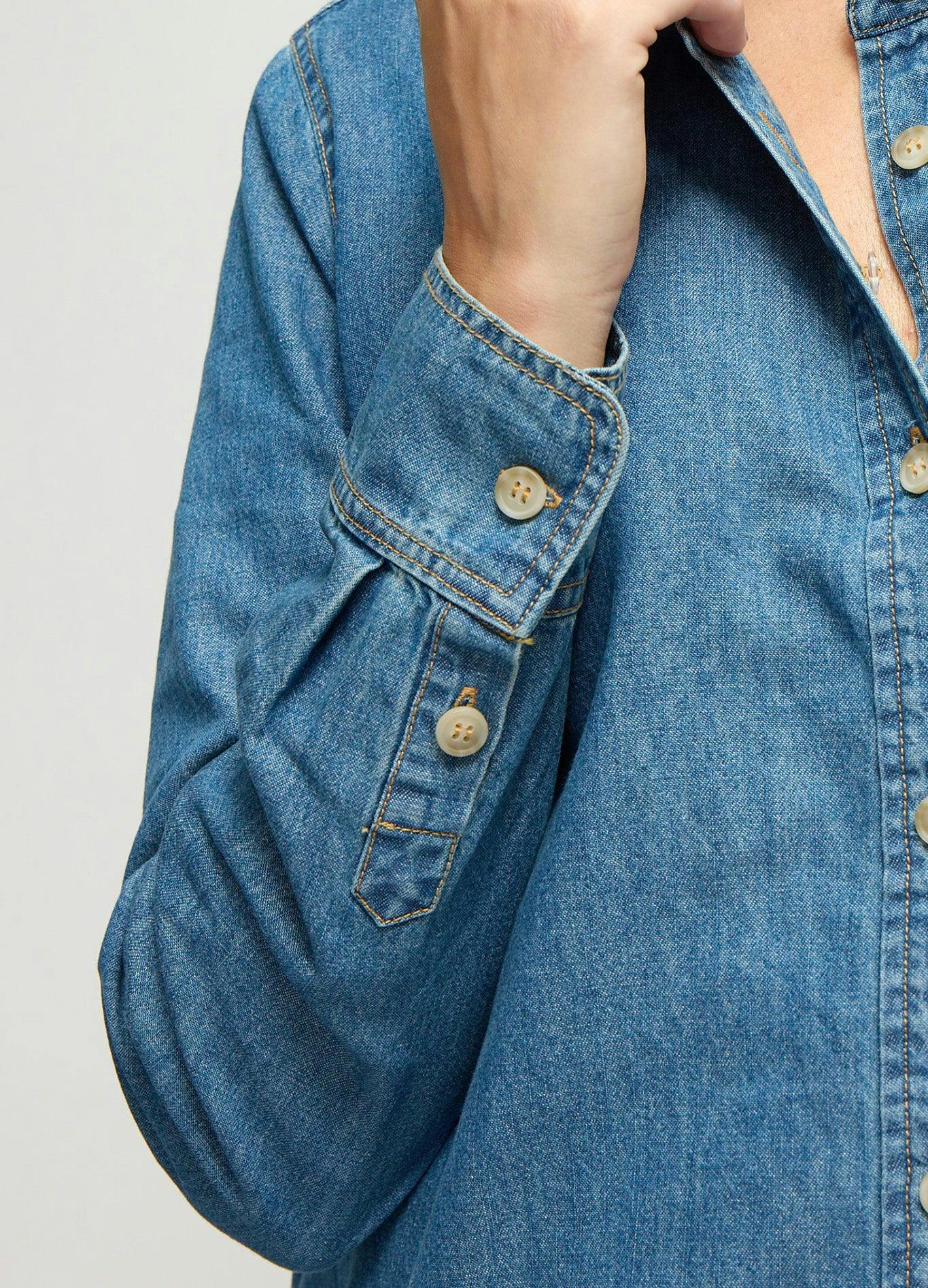 Maternity & Nursing Denim Button-Down Shirt
