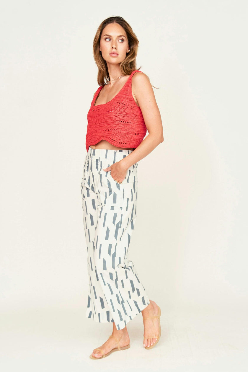 Tivot Pant in White Rainfall