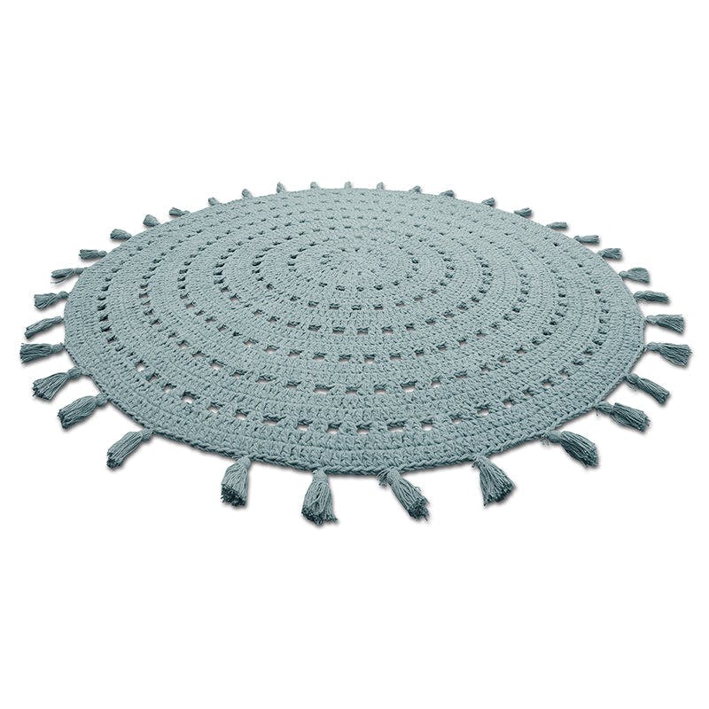 Nila Hand-Crocheted Tassel Round Rug