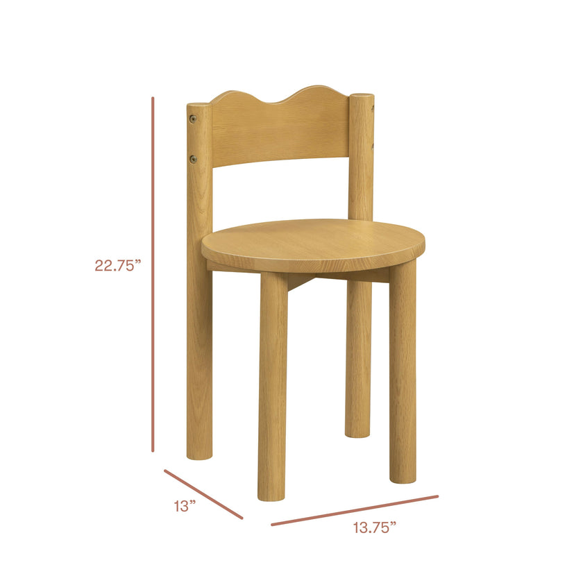 Ripple Play Table & Chairs Set in Natural Oak