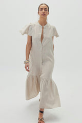 Willow Linen Dress - Natural
