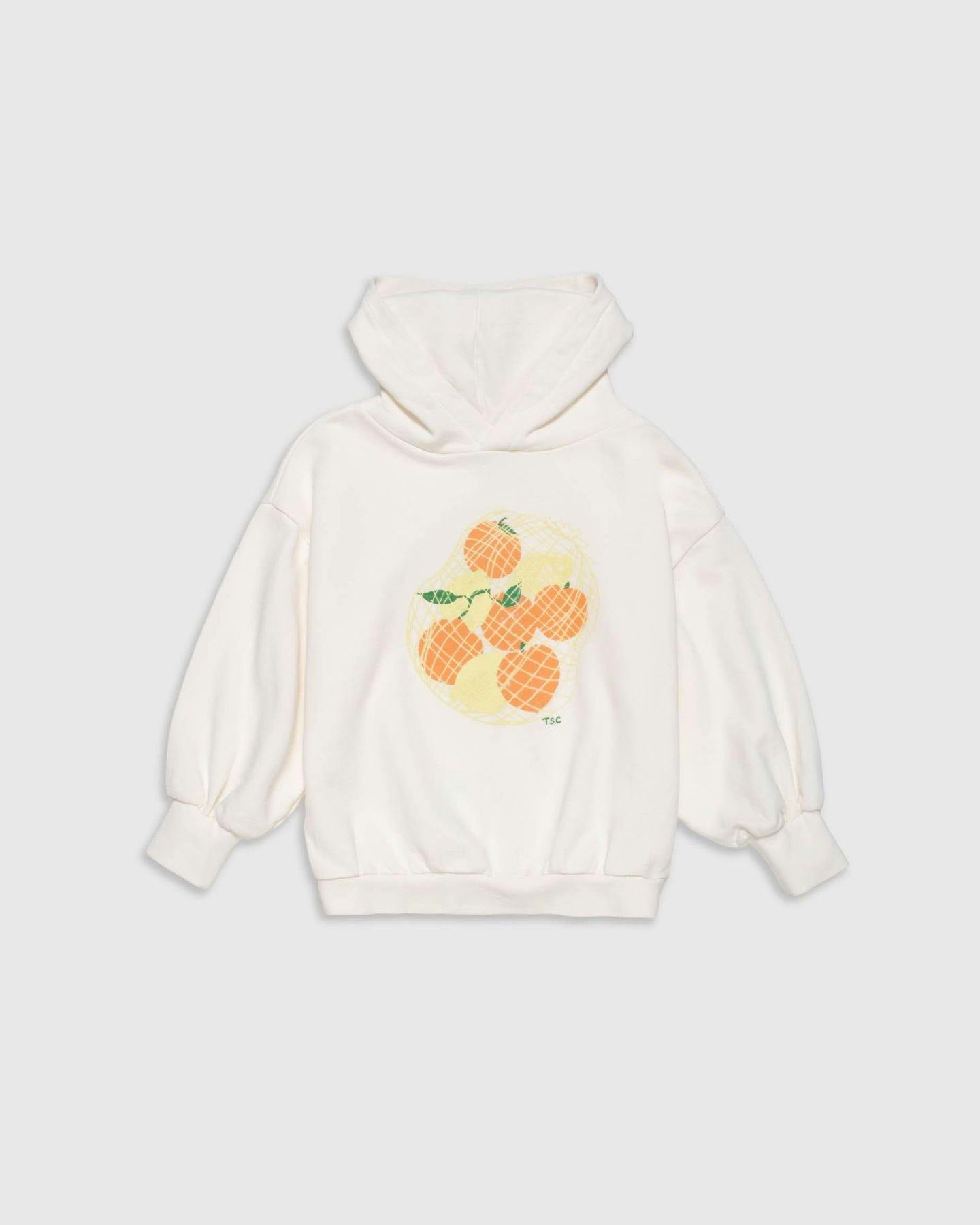 Organic Weekend Hoodie in White Mixed Fruit