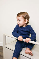Marled Multi Knit Crew Neck Sweater & Pant 2-Piece Set