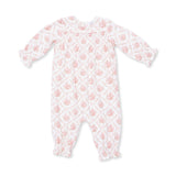 Rose Bow Lattice - Smocked Long Sleeve Romper