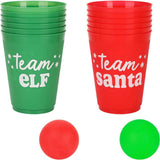Santa Pong Christmas Toss Game Set (12ct cups)