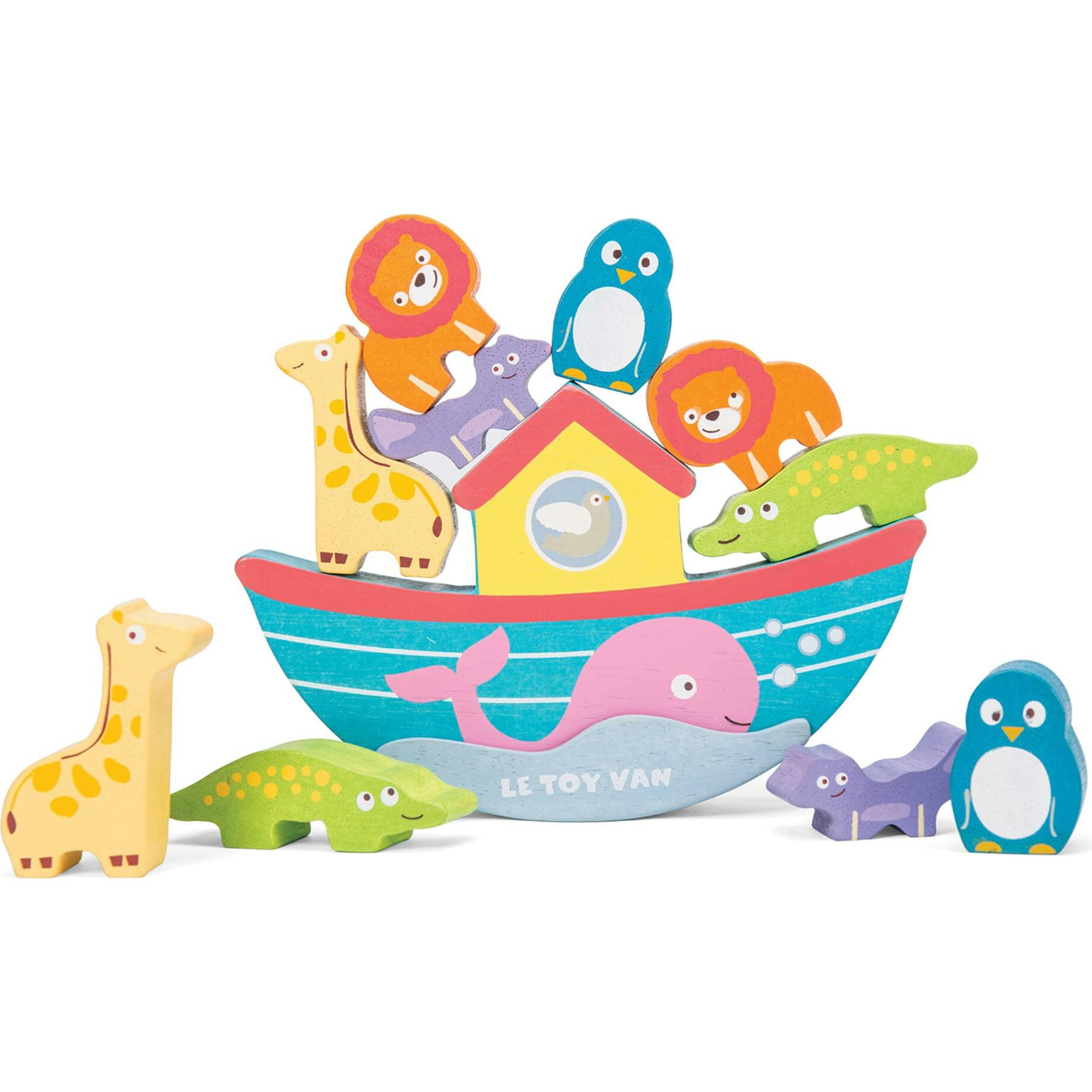 Wooden Balancing Ark Animal Stacker