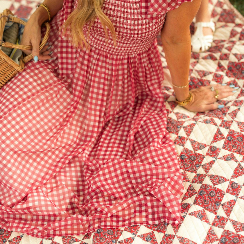 Rayna Dress in Red Gingham