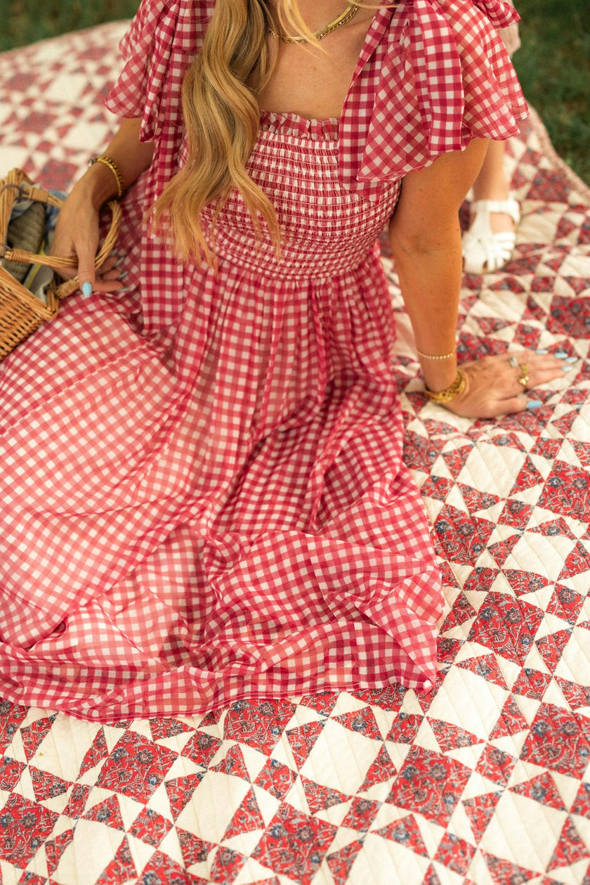Rayna Dress in Red Gingham