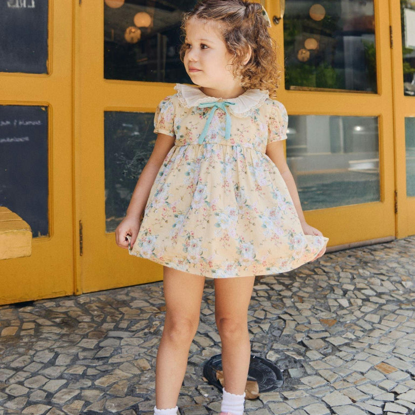 Yellow Floral Willow Baby Girl Set