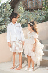Ashton Striped Linen Shorts and Top Set