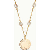 Personalized Pearl Chain Necklace, 14k Gold Plated
