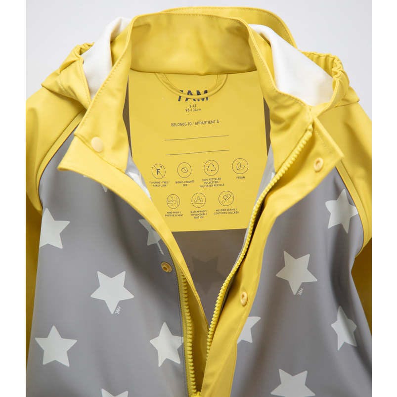 Stars Print Rain Hooded Jacket