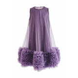 Purple Serenata Glitter Tulle Dress