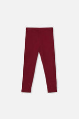 Rib Leggings Reddish-Brown