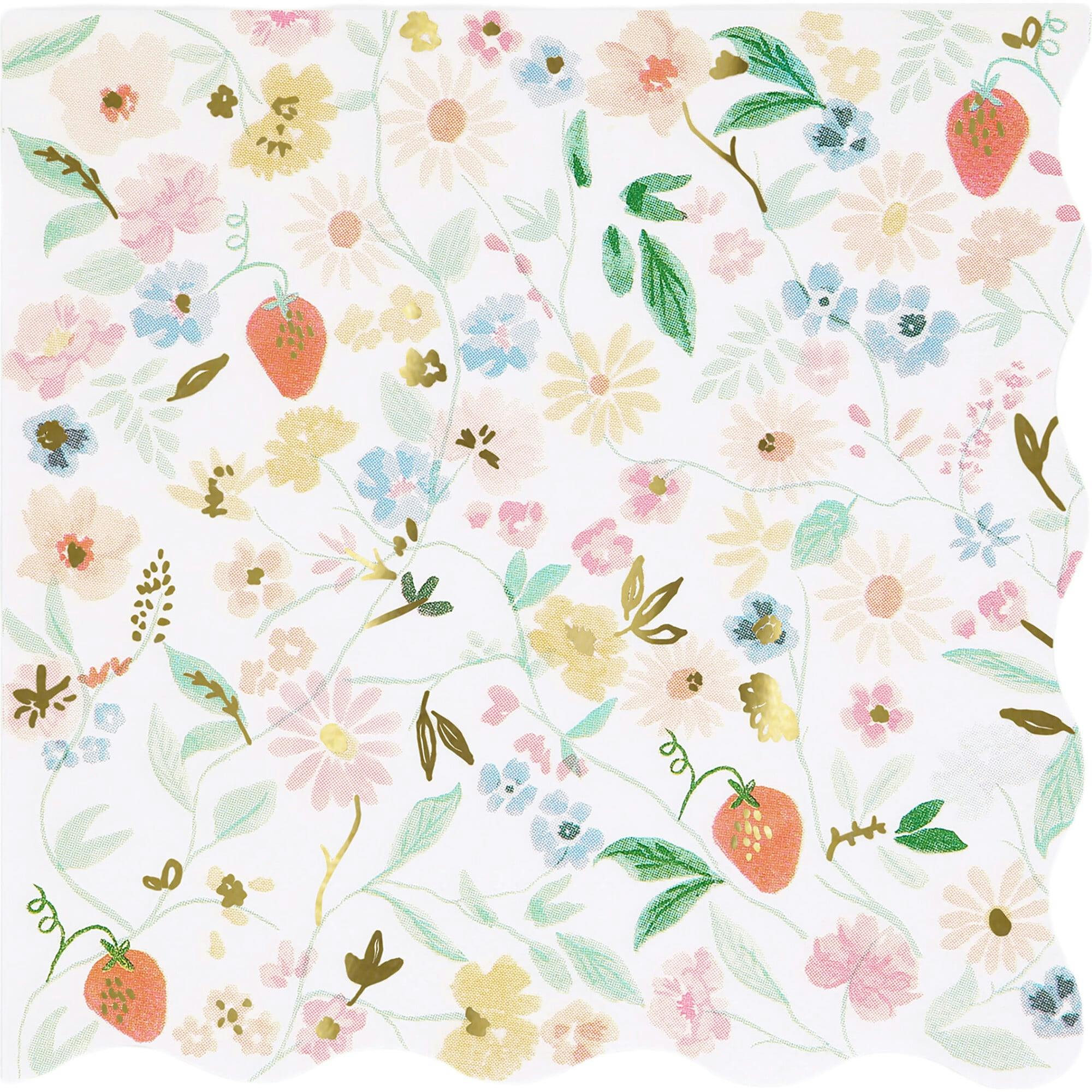 Elegant Floral Large Napkins