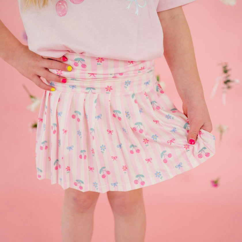 Cherry Bow Athletic Skort