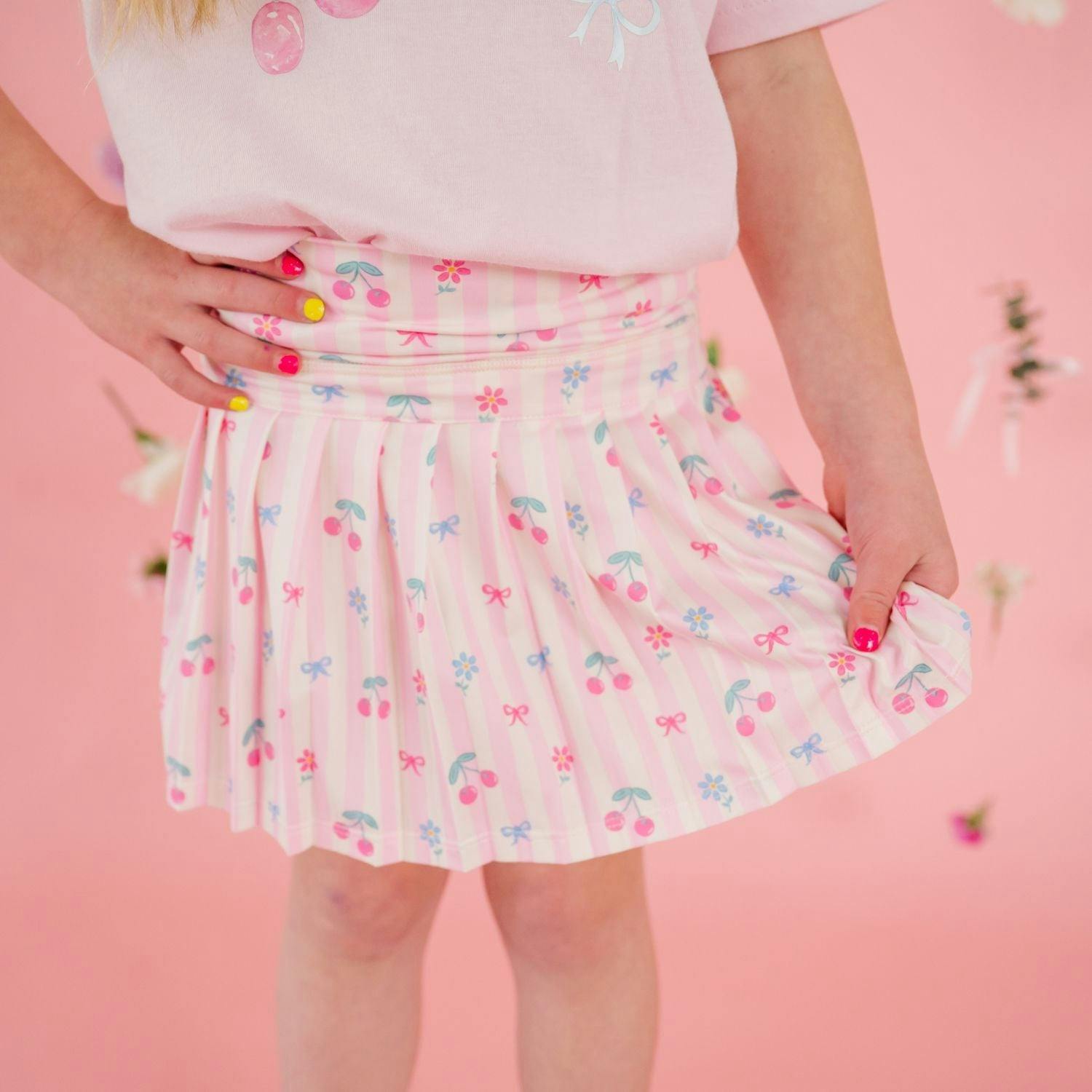 Cherry Bow Athletic Skort