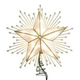 Kurt Adler 10-Inch 5-Point Capiz Star Treetop with Rays and Beads
