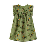 Toucan Butterfly Ruffle Dress