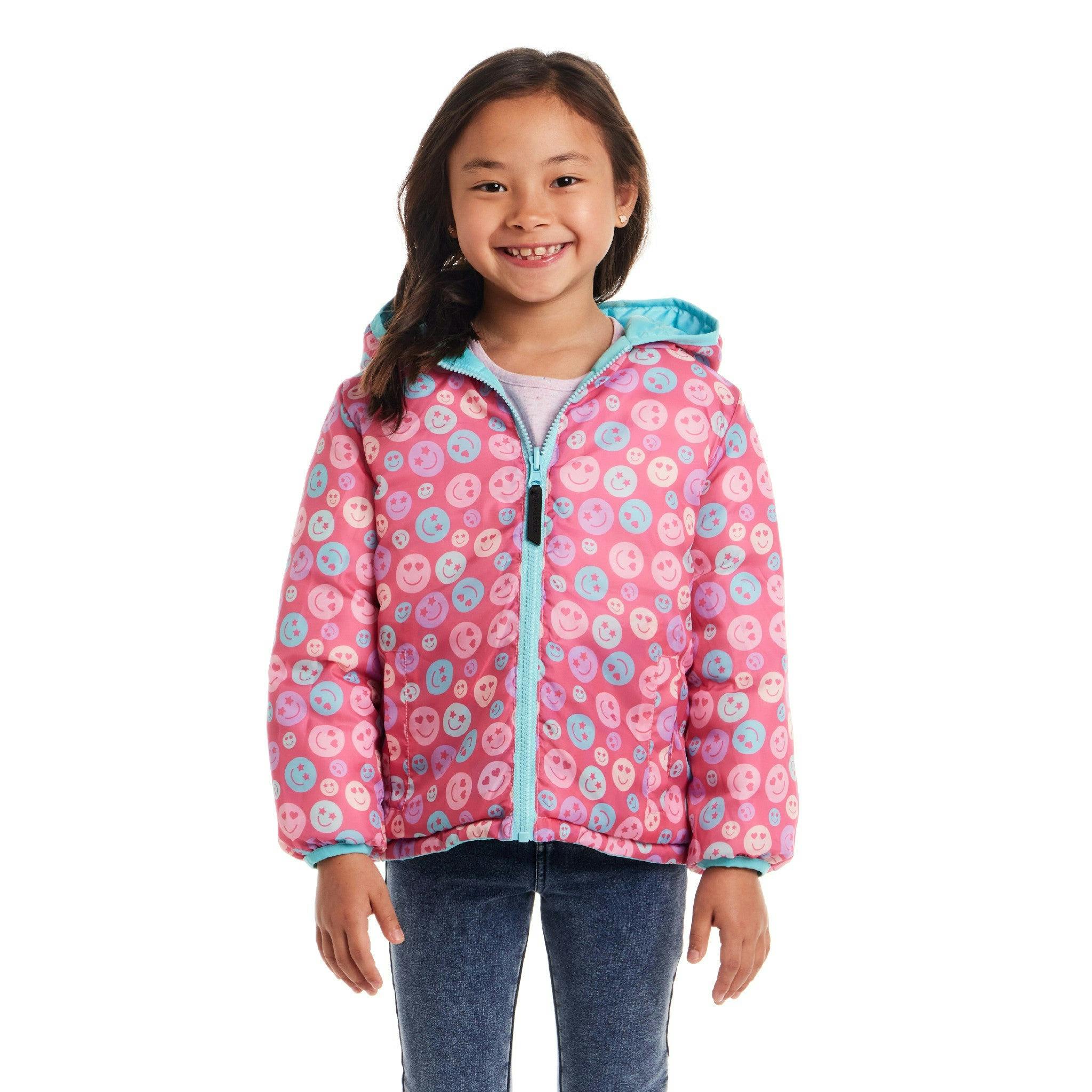 Kids Printed Reversible Puffer Jacket