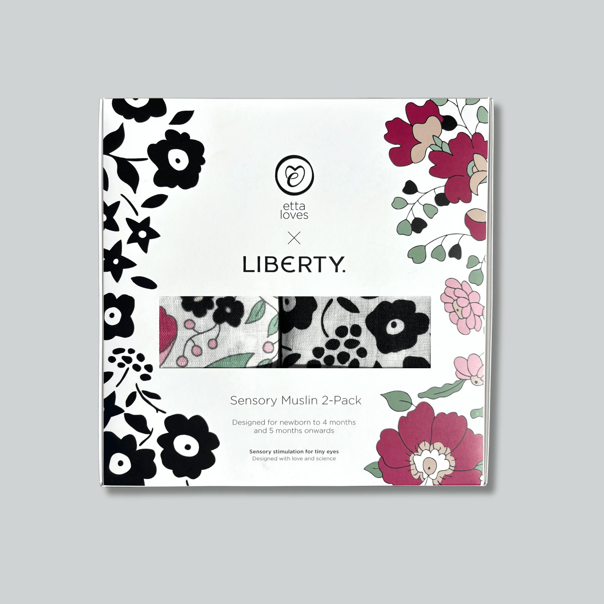 ETTA LOVES x LIBERTY – Sensory Muslin 2-Pack - birth to 12 months