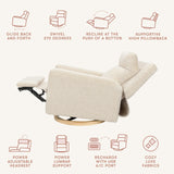 Babyletto Sigi Pro Power Recliner and Swivel Glider with Power Adjustable Headrest and Lumbar Support