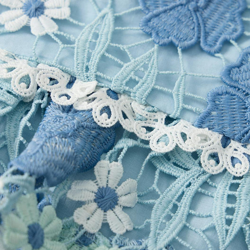 Jade Frill Embroidered Mini Skirt
