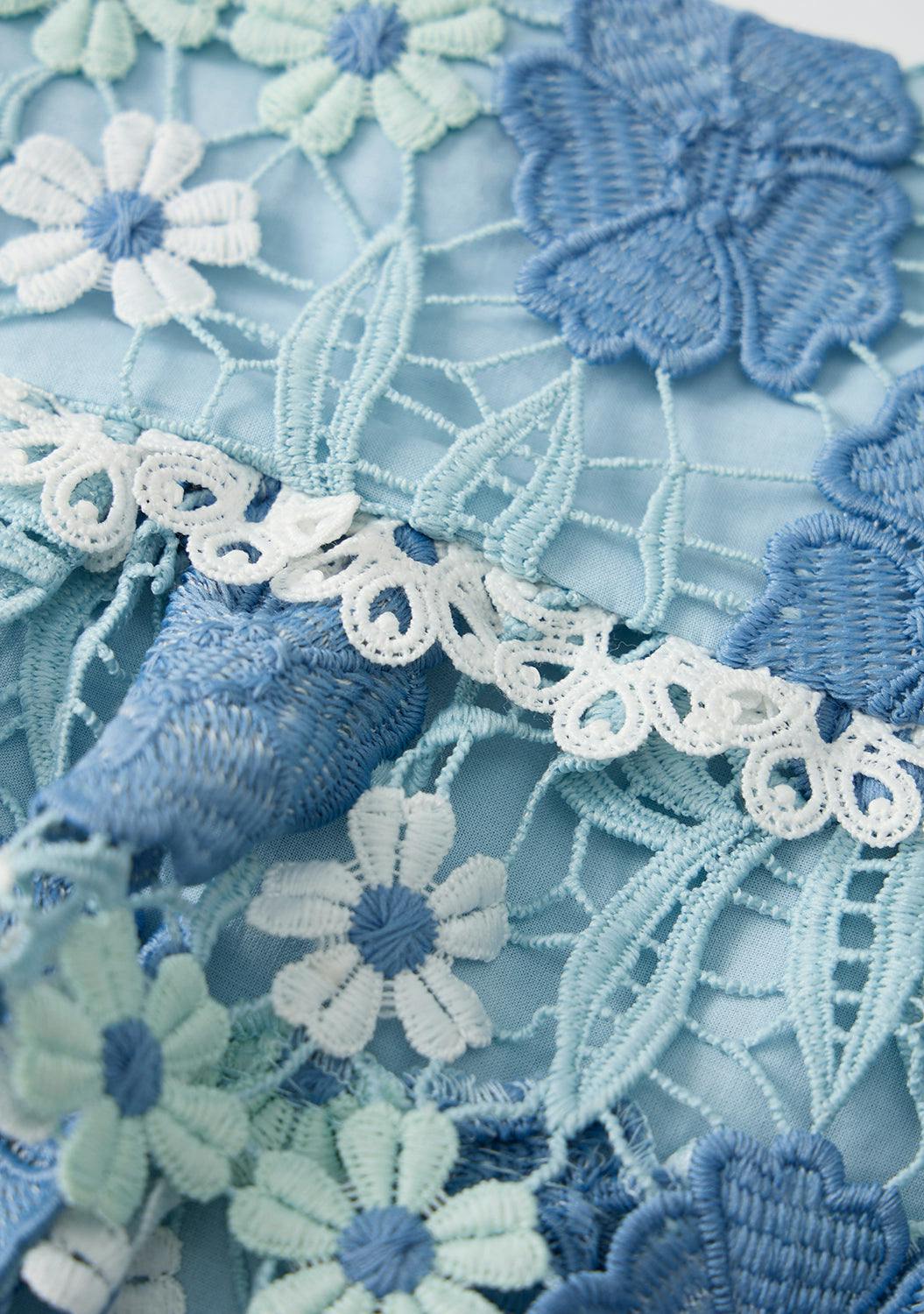 Jade Frill Embroidered Mini Skirt