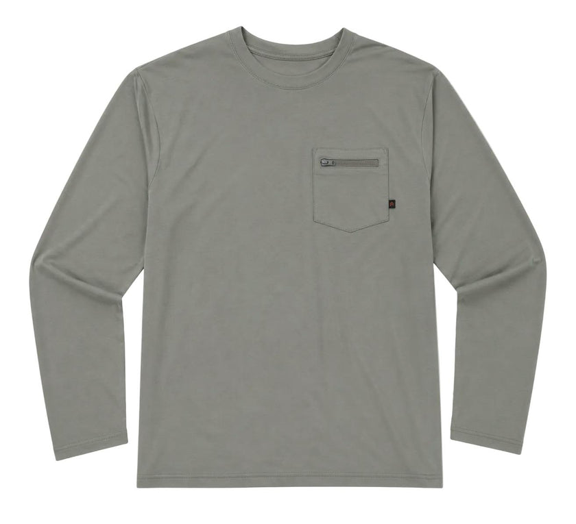 Mayfly Bamboo Long Sleeve Tee - Brown Gobbler