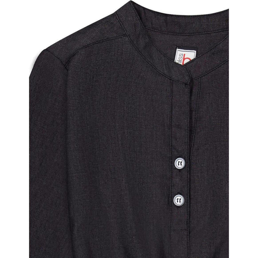Gabriela Tween Chambray Circle Skirt Dress, Black