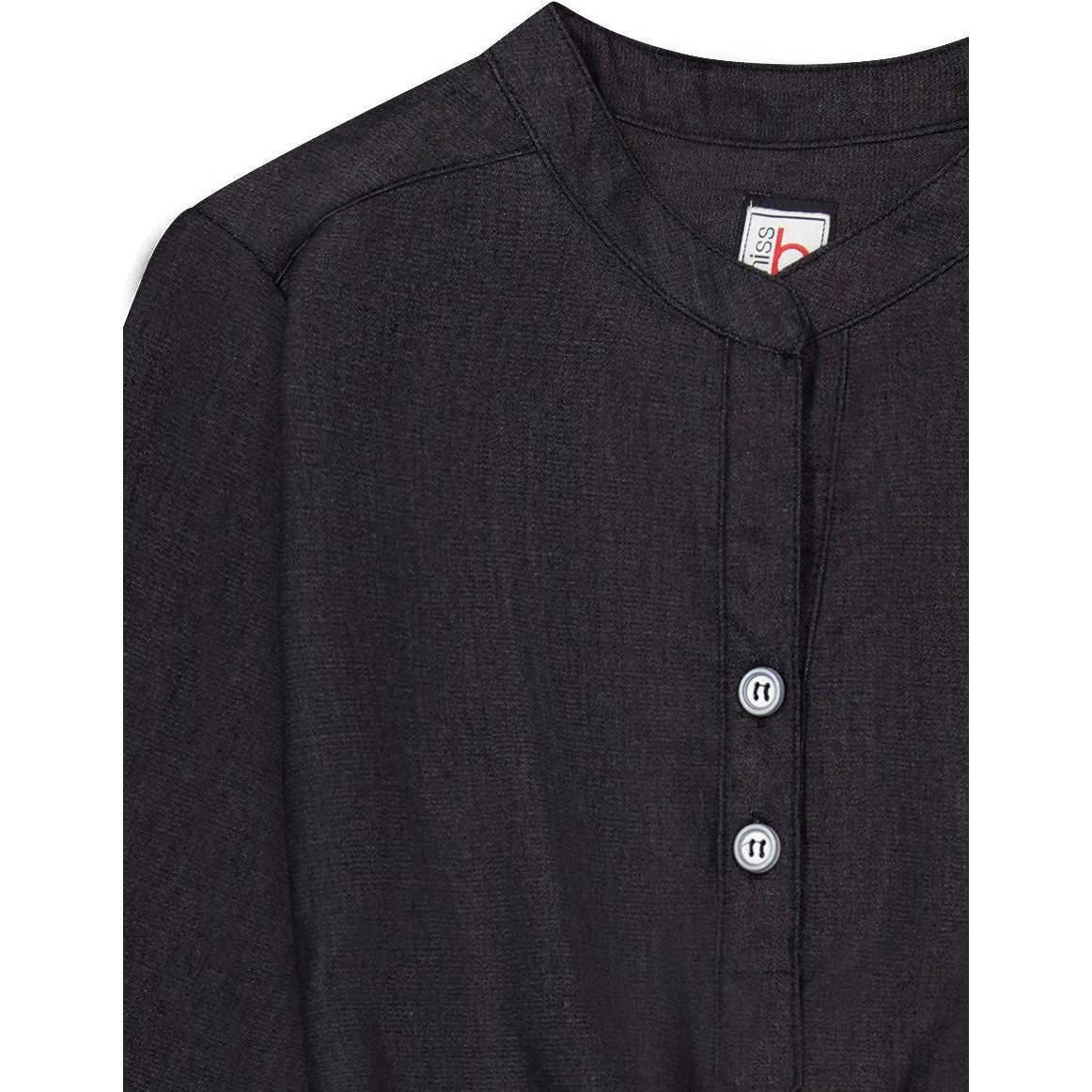 Gabriela Tween Chambray Circle Skirt Dress, Black