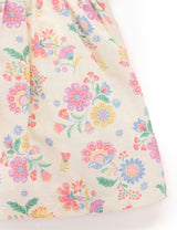 Linen Blend Dress & Headband Mexican Floral