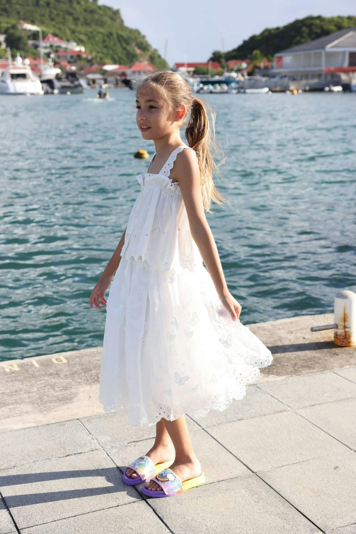 Butterfly Tulle Midi Skirt
