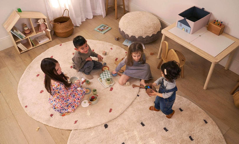 Dotted Washable Organic Cotton Rug