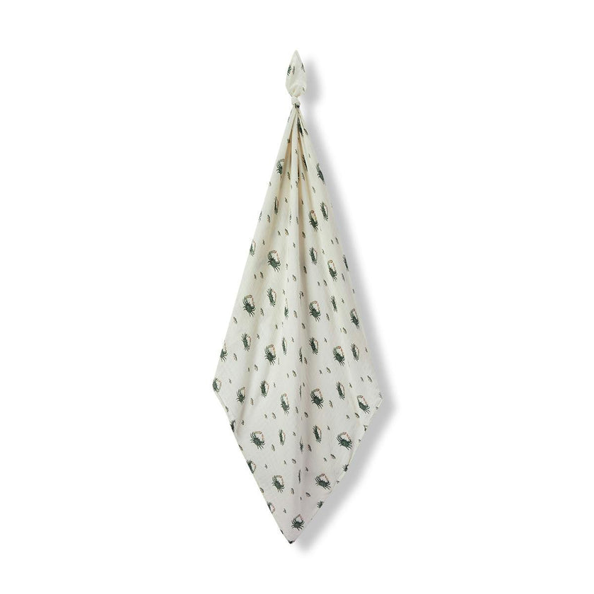 Coastal Bamboo Muslin Swaddle Blanket