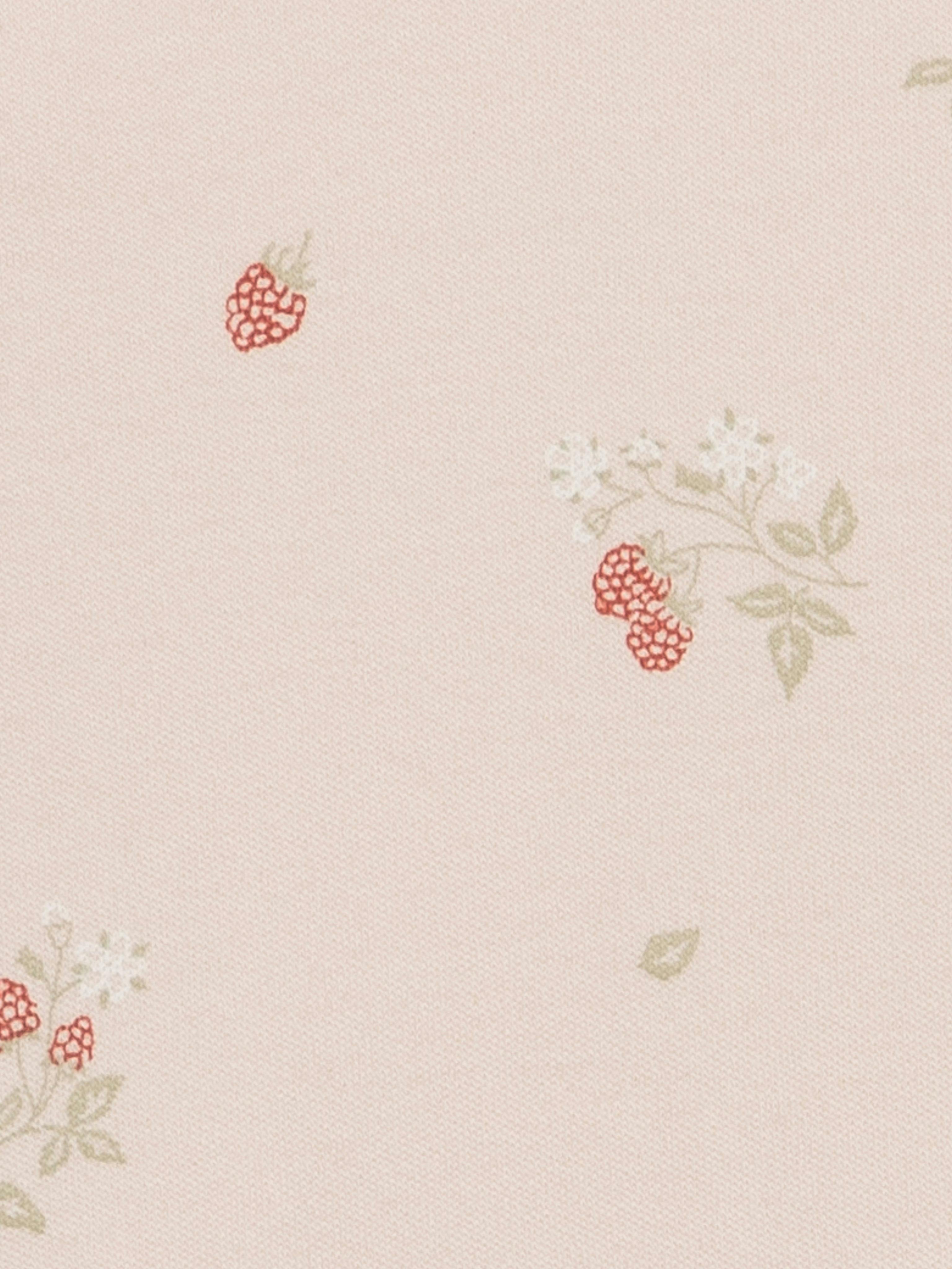 Peyton Zipper Sleeper - Raspberries / Shell + Mint