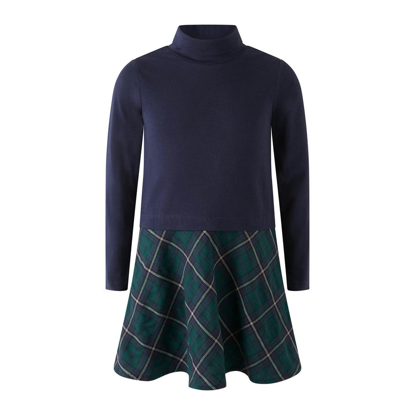 Tartan Turtle Neck Dress