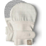 STAY ON 2-PACK MITTS | STORM GRAY + GRIDLOCK — Bamboo Organic Cotton Blend, 0–6M