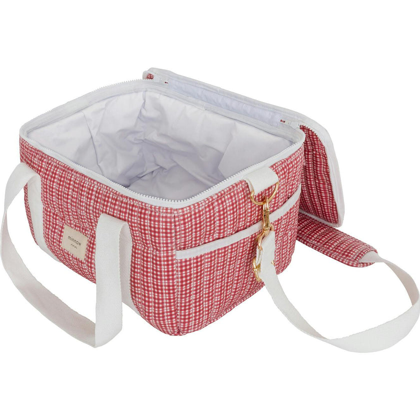 Poppy Gingham Coated Cooler Bag