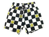 Kids Swim Board Shorts - Check Smile