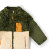 Chive Zip Up Cosy Recycled Cosy Fleece Jacket, Green